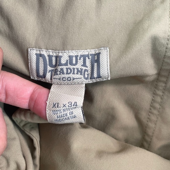 Duluth Trading Convertible Pants Men XL (36x32) Beige Nylon Performance Belted - Picture 2 of 12